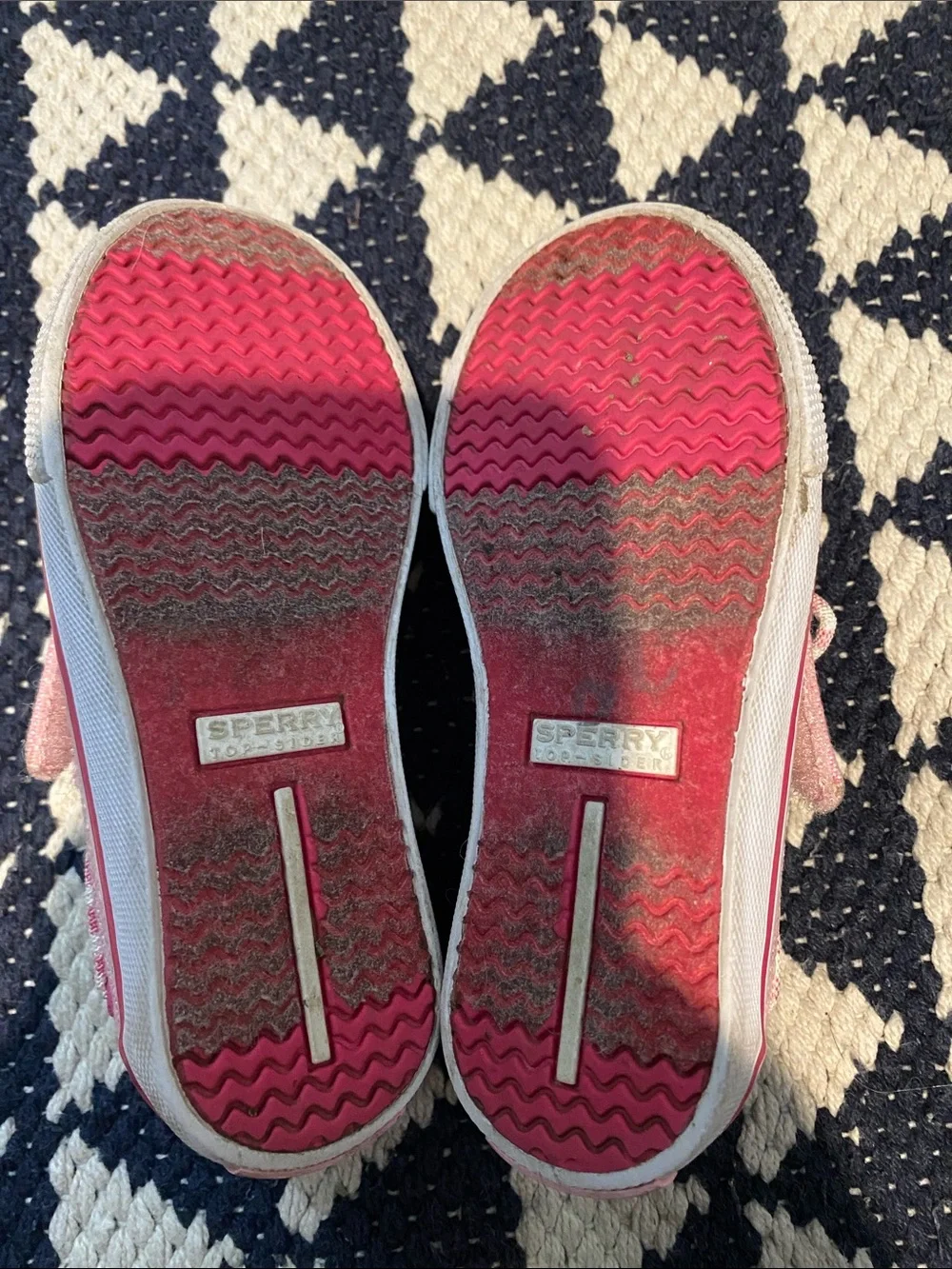 Sperry Kids Pink Iridescent Sequin Boat Shoes